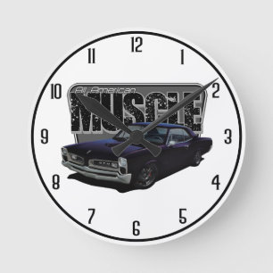 Horloge Ronde Tout le Muscle GTO américain