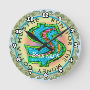 Horloge Ronde Tout puissant dollar