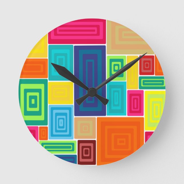 Horloge Ronde Tout sur les rectangles (Recto)