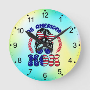 Horloge Ronde Toute la maman américaine