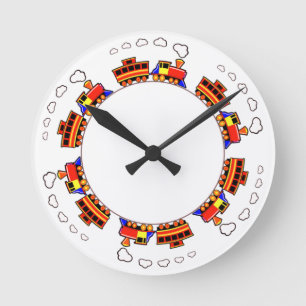 Horloge Ronde Toy Train Clock