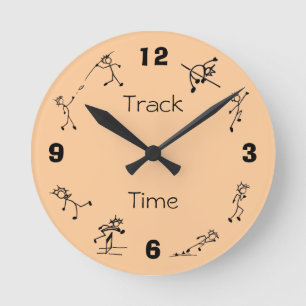 Horloge Ronde Track and Field Events Clock Multi Combined Events