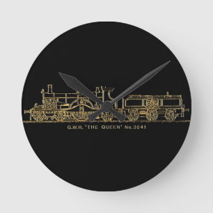 Horloge Ronde Train britannique de vapeur de GWR, "la reine",