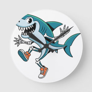 Horloge Ronde Tralalero Tralala SkeleBoo Halloween Conception