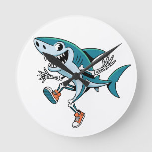 Horloge Ronde Tralalero Tralala SkeleBoo Halloween Conception