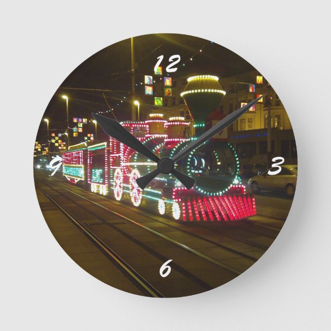 Horloge Ronde Tram Train - Blackpool Illuminations Clock (Recto)