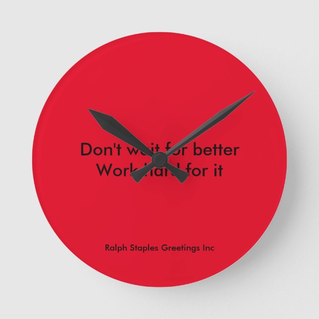 Horloge Ronde Travail dur (Recto)