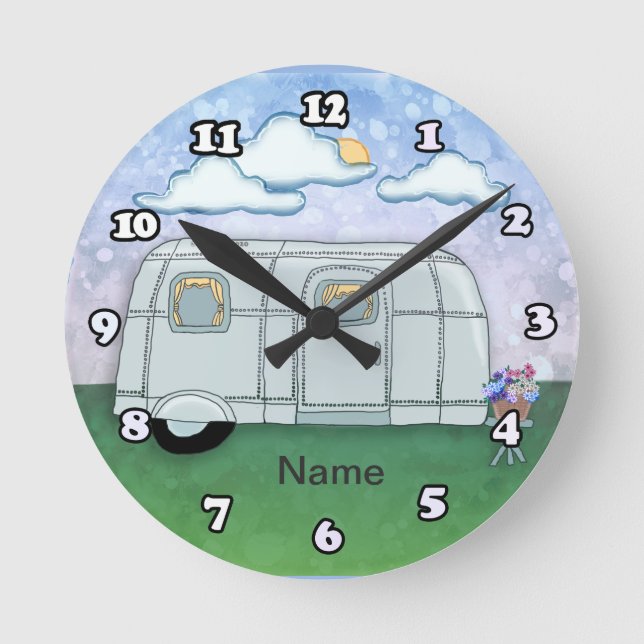 Horloge Ronde Travel Trailer  (Recto)