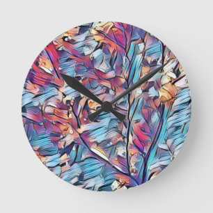 HORLOGE RONDE TREE ABSTRACT