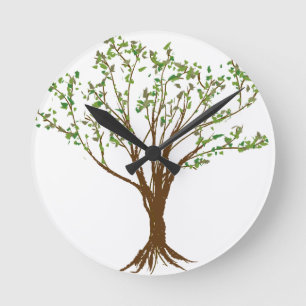 Horloge Ronde Tree Drawing