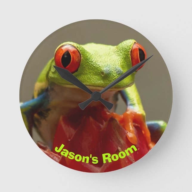 Horloge Ronde Tree Frog with Red Eyes (Recto)