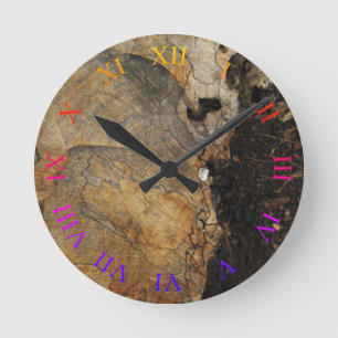 Horloge Ronde Tree Slice texture photo Wall Clock