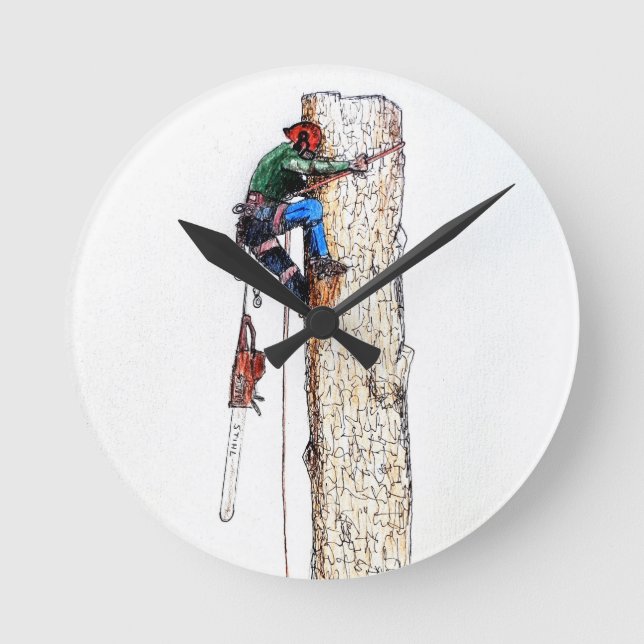 Horloge Ronde Tree Surgeon Arborist (Recto)