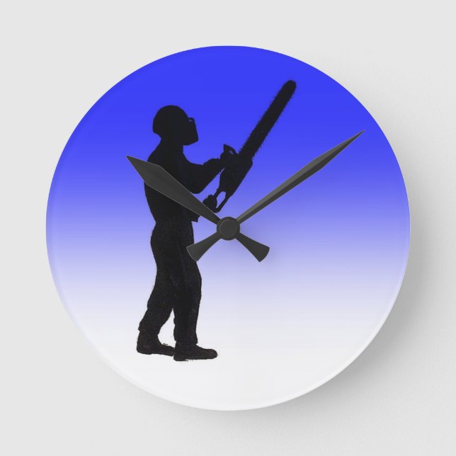 Horloge Ronde Tree Surgeon Arborist at work present (Recto)