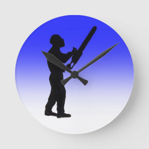 Horloge Ronde Tree Surgeon Arborist at work present