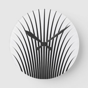 Horloge Ronde Très Unique Noir Blanc Style Motif chic