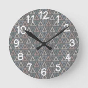 Horloge Ronde Triangles scandinaves