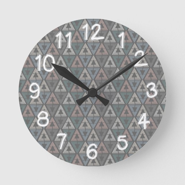 Horloge Ronde Triangles scandinaves (Recto)