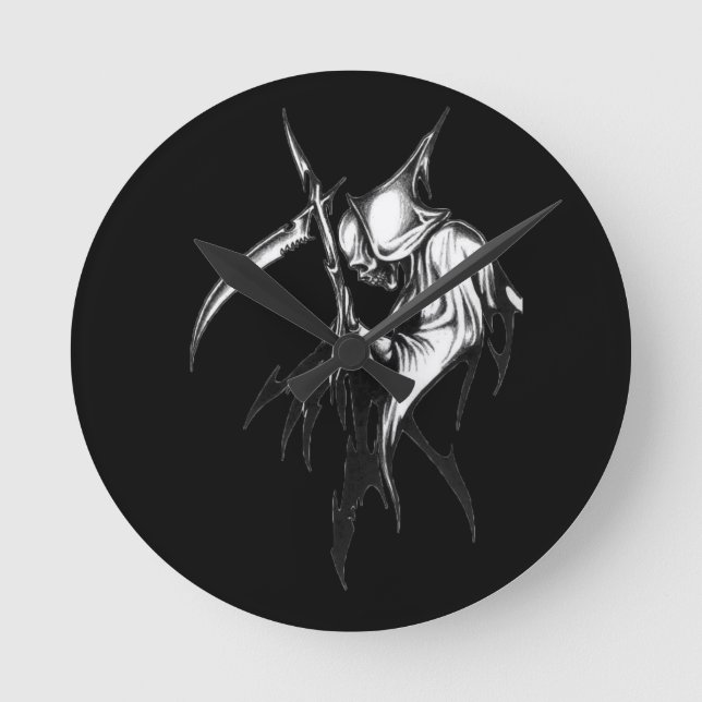 Horloge Ronde Tribal Grim Reaper (Recto)