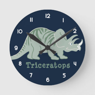 Horloge Ronde Tricératops