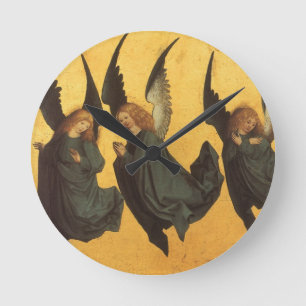 Horloge Ronde Trio des anges de la Renaissance par Maître du Hou
