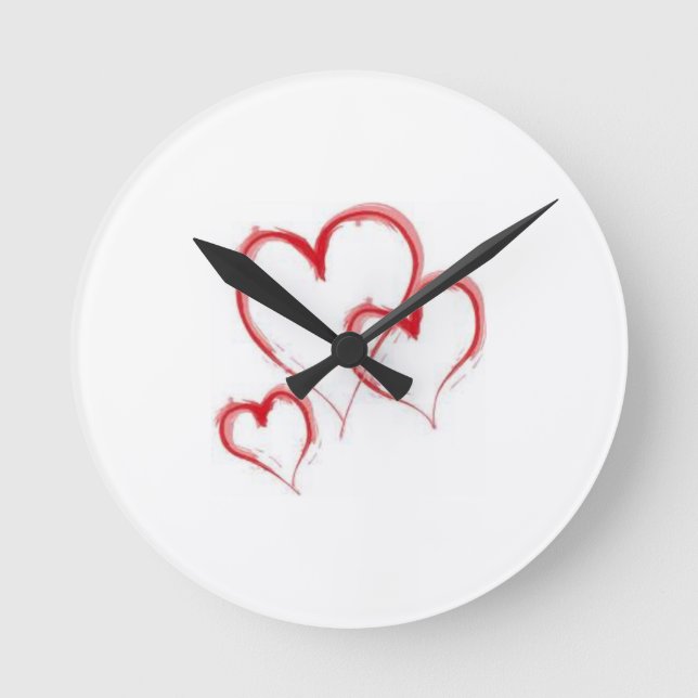 HORLOGE RONDE **TRIPLER LES COEURS** FERMER (Recto)