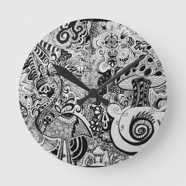 Horloge Ronde Trippy art design (Recto)