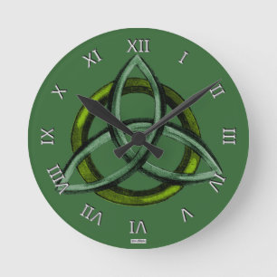 Horloge Ronde Triquetra (vert)