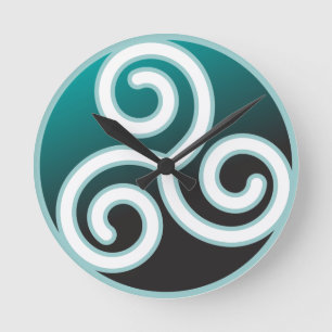 Horloge Ronde Triskele Celtic Spiral
