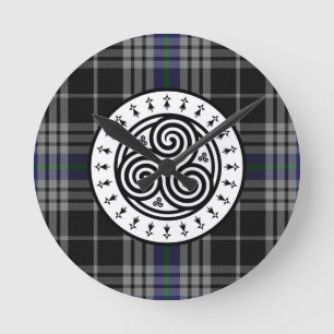 Horloge Ronde Triskele & Tartan National Breizh