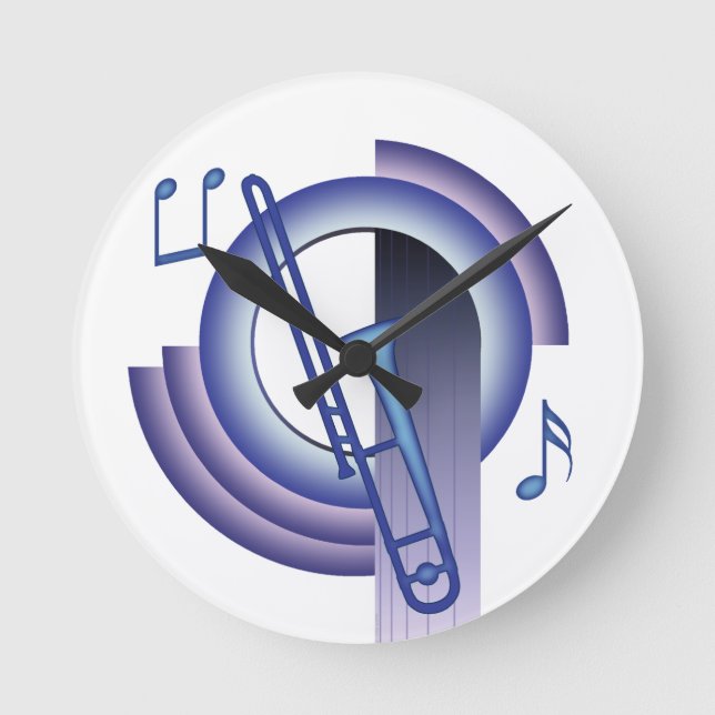Horloge Ronde Trombone Déco2 (Recto)
