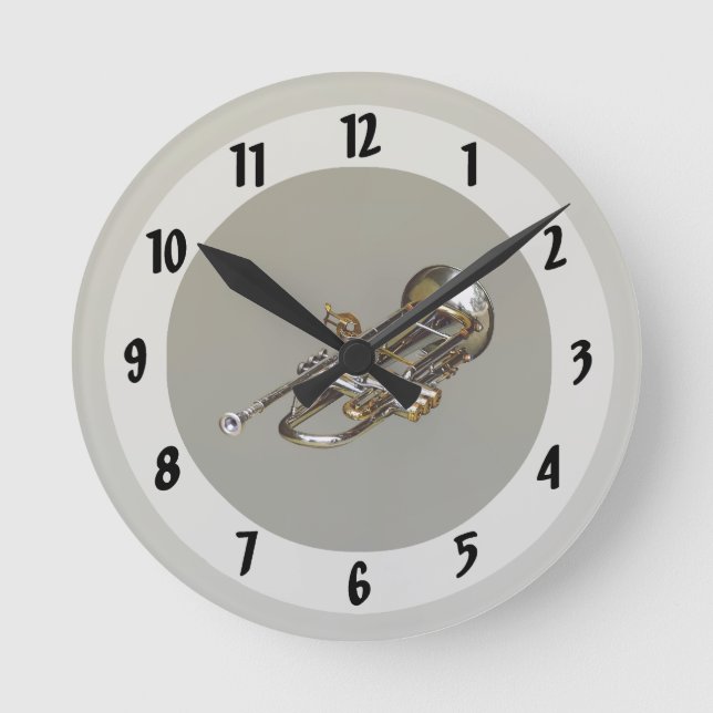 Horloge Ronde Trompette avec Lyre (Recto)