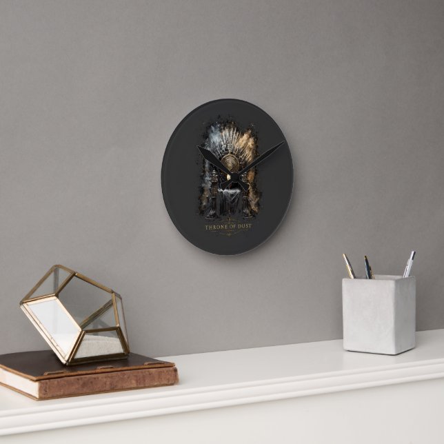 Horloge Ronde Trône de poussière Dark Fantasy  (Bureau)