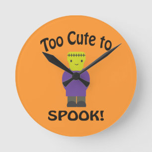 Horloge Ronde Trop mignon À Parler - Frankenstein