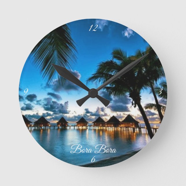 Horloge Ronde Tropical Bora Bora (Recto)