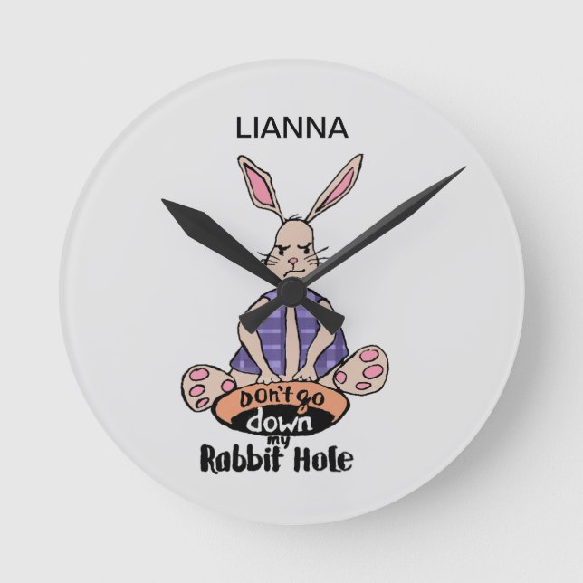 Horloge Ronde Trou de lapin ADHD cadenas arrondi personnalisées (Recto)