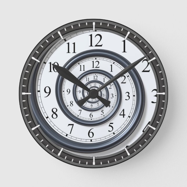 Horloge Ronde Trou noir de la spirale déformée (Recto)