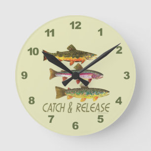 Horloge Ronde Trout Catch and Release