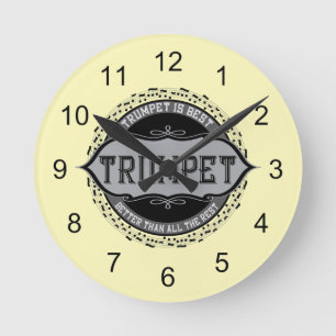 Horloge Ronde Trumpet Best Music Note Circle