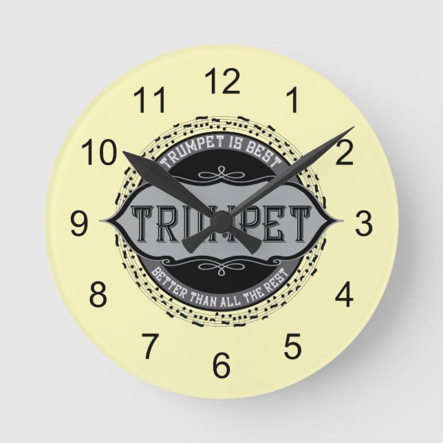 Horloge Ronde Trumpet Best Music Note Circle (Recto)