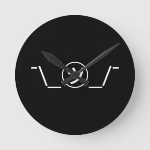 Horloge Ronde Tsu Kana Shrug Emoticon -\_ ㋡_/+Japonais Kaomoji