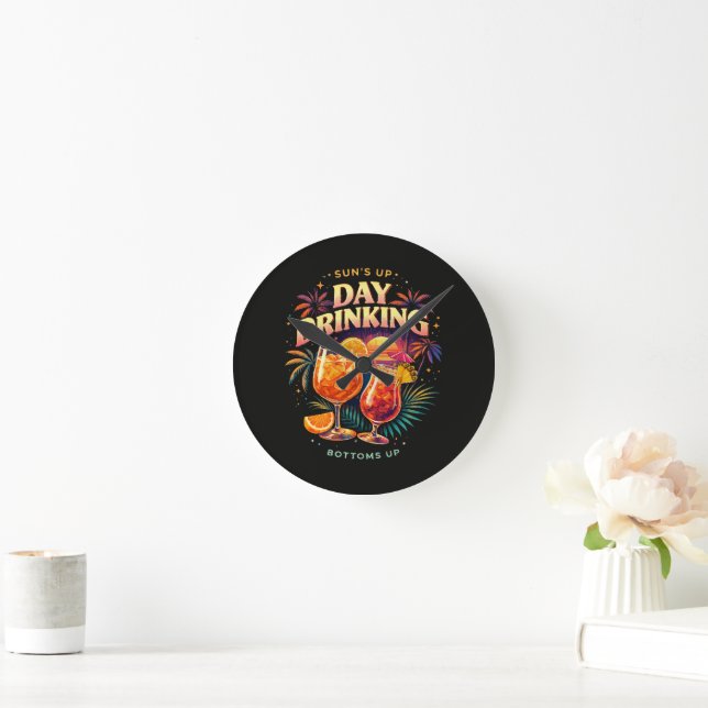 Horloge Ronde Tu m'as eu dès l'apéritif (Maison)