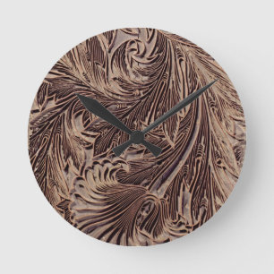 Horloge Ronde Tulip design printing block, 1875