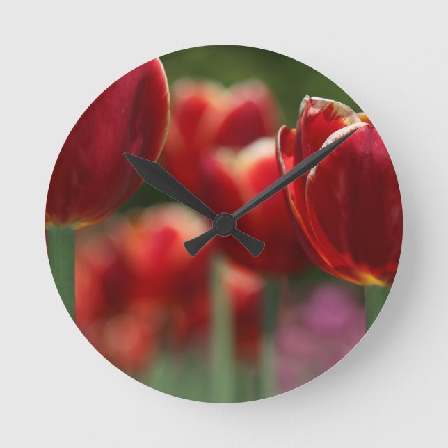 Horloge Ronde Tulipes (Recto)