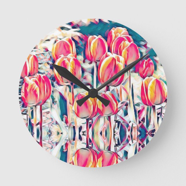 Horloge Ronde Tulipes (Recto)