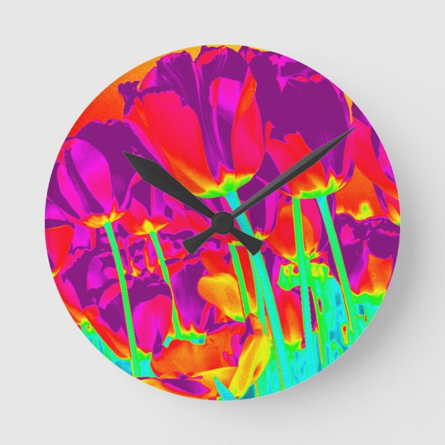 Horloge Ronde Tulipes (Recto)