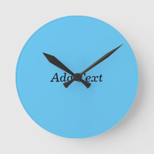 Horloge Ronde Turquoise Ajouter un Modèle personnalisé de texte