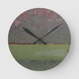 Horloge Ronde Turquoise bleu rose vert rouillé
