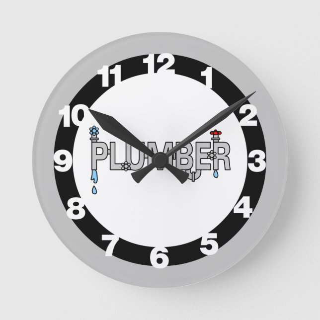 Horloge Ronde Tuyaux de plombier (Recto)