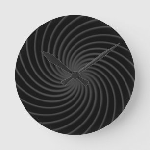 Horloge Ronde Twirl noir
